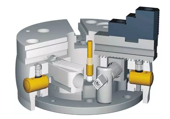 SCHUNK雄克剎車(chē)盤(pán)產(chǎn)品主要是種類繁多，已一個(gè)年產(chǎn)1000W片的企業(yè)，通常剎車(chē)盤(pán)型號(hào)在上千種。每次加工不同產(chǎn)品需要進(jìn)行卡爪的換爪。